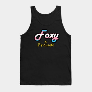 Foxy & Proud! by FxJB: Trans Flag Tank Top